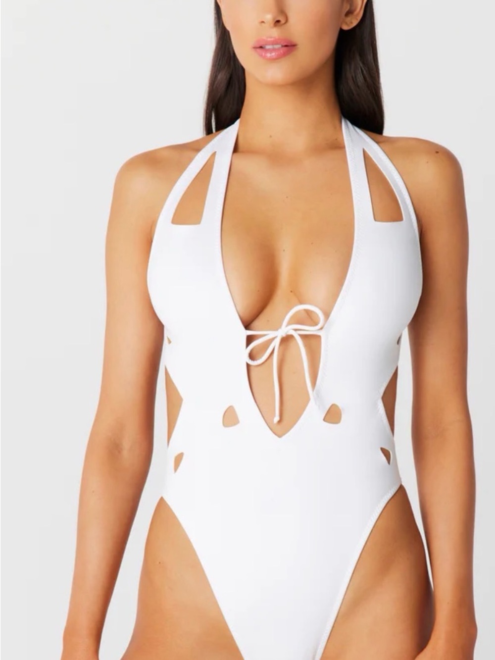NWT GIGI C Charlie Surf Scuba One Piece Swimsuit – White – Size Small